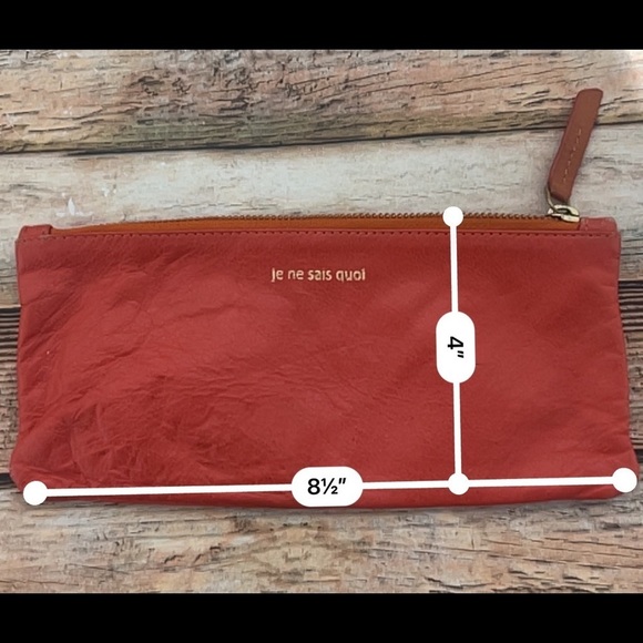 Je Ne Sais Quoi Orange Leather Wallet - Picture 5 of 5